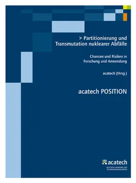 acatech | Partitionierung und Transmutation nuklearer Abfälle | E-Book | www.sack.de