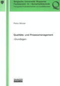 Winzer |  Qualitäts- und Prozessmanagement | Buch |  Sack Fachmedien
