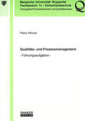 Winzer |  Qualitäts- und Prozessmanagement | Buch |  Sack Fachmedien