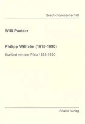 Paetzer |  Philipp Wilhelm (1615-1690) | Buch |  Sack Fachmedien