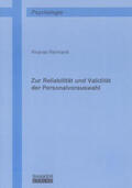 Reinhardt |  Zur Reliabilität und Validität der Personalvorauswahl | Buch |  Sack Fachmedien