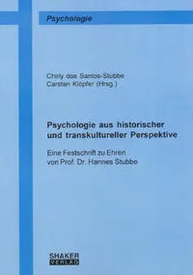 Santos-Stubbe / Klöpfer |  Psychologie aus historischer und transkultureller Perspektive | Buch |  Sack Fachmedien