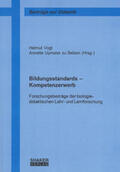 Vogt / Upmeier zu Belzen |  Bildungsstandards - Kompetenzerwerb | Buch |  Sack Fachmedien