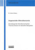 Sabry |  Angewandte Mikroökonomie | Buch |  Sack Fachmedien