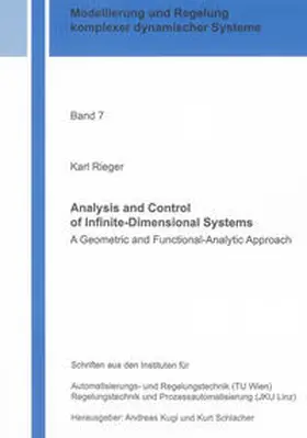 Rieger |  Analysis and Control of Infinite-Dimensional Systems | Buch |  Sack Fachmedien