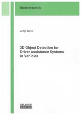 Neve |  3D Object Detection for Driver Assistance Systems in Vehicles | Buch |  Sack Fachmedien
