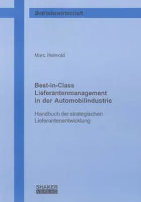 Helmold |  Best-in-Class Lieferantenmanagement in der Automobilindustrie | Buch |  Sack Fachmedien