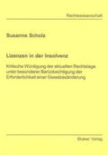 Scholz |  Lizenzen in der Insolvenz | Buch |  Sack Fachmedien