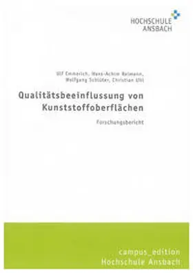 Emmerich / Reimann / Schlüter |  Qualitätsbeeinflussung von Kunststoffoberflächen | Buch |  Sack Fachmedien