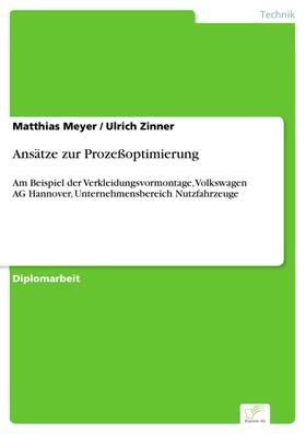 Meyer / Zinner | Ansätze zur Prozeßoptimierung | E-Book | sack.de