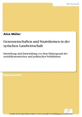 Müller |  Genossenschaften und Staatsfarmen in der syrischen Landwirtschaft | eBook | Sack Fachmedien