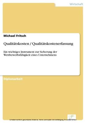 Fritsch | Qualitätskosten / Qualitätskostenerfassung | E-Book | sack.de