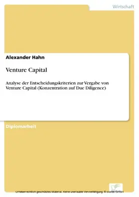 Hahn |  Venture Capital | eBook | Sack Fachmedien