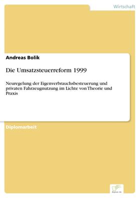 Bolik | Die Umsatzsteuerreform 1999 | E-Book | sack.de