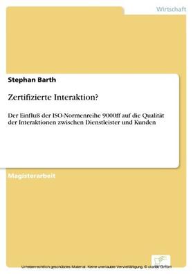 Barth | Zertifizierte Interaktion? | E-Book | sack.de