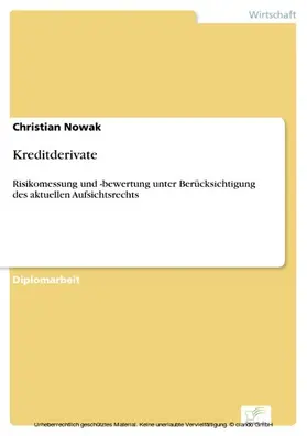 Nowak |  Kreditderivate | eBook | Sack Fachmedien