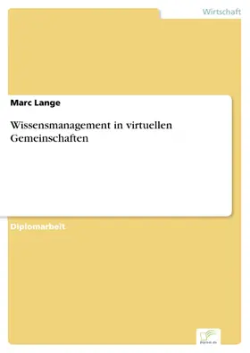 Lange |  Wissensmanagement in virtuellen Gemeinschaften | eBook | Sack Fachmedien