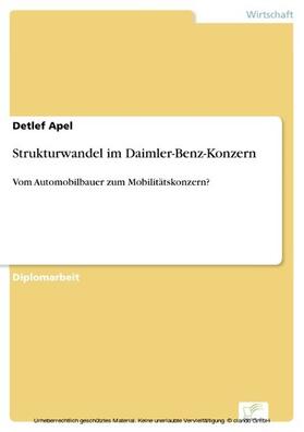 Apel | Strukturwandel im Daimler-Benz-Konzern | E-Book | sack.de