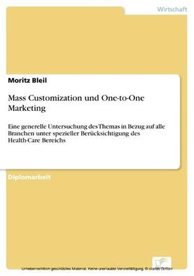 Bleil | Mass Customization und One-to-One Marketing | E-Book | sack.de