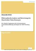 Brink |  Philosophische Analyse und Bewertung des Shareholder-Value-Konzepts | eBook | Sack Fachmedien