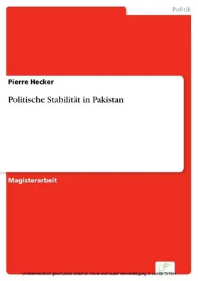 Hecker |  Politische Stabilität in Pakistan | eBook | Sack Fachmedien