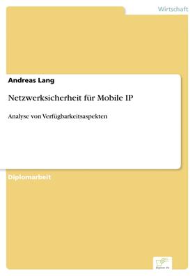 Lang |  Netzwerksicherheit für Mobile IP | eBook | Sack Fachmedien
