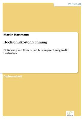 Hartmann |  Hochschulkostenrechnung | eBook | Sack Fachmedien