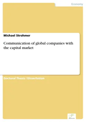 Strohmer |  Communication of global companies with the capital market | eBook | Sack Fachmedien