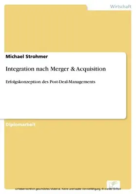 Strohmer |  Integration nach Merger & Acquisition | eBook | Sack Fachmedien