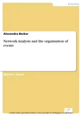 Becker |  Network Analysis and the organisation of events | eBook | Sack Fachmedien