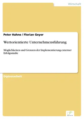 Hahne / Geyer |  Wertorientierte Unternehmensführung | eBook | Sack Fachmedien