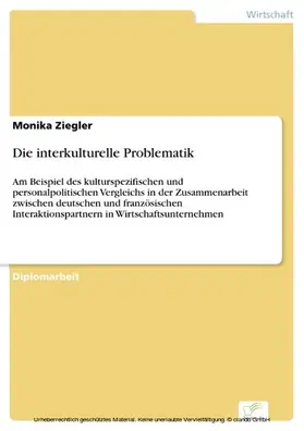 Ziegler |  Die interkulturelle Problematik | eBook | Sack Fachmedien