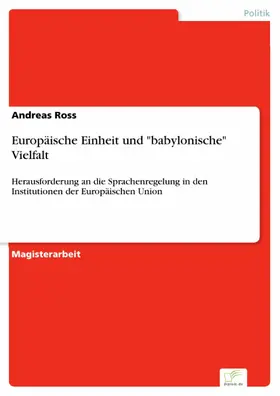 Ross |  Europäische Einheit und 'babylonische' Vielfalt | eBook | Sack Fachmedien