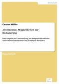 Müller |  Absentismus, Möglichkeiten zur Reduzierung | eBook | Sack Fachmedien