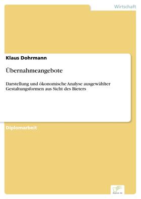 Dohrmann | Übernahmeangebote | E-Book | sack.de