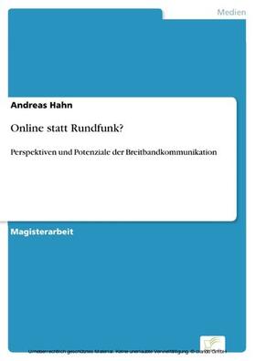 Hahn | Online statt Rundfunk? | E-Book | sack.de