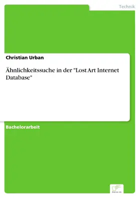 Urban |  Ähnlichkeitssuche in der 'Lost Art Internet Database' | eBook | Sack Fachmedien