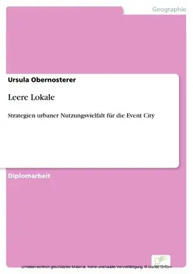 Obernosterer |  Leere Lokale | eBook | Sack Fachmedien