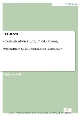 Ott |  Contententwicklung im e-Learning | eBook | Sack Fachmedien
