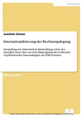 Simon |  Internationalisierung der Rechnungslegung | eBook | Sack Fachmedien