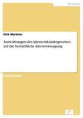 Martens |  Auswirkungen des Alterseinkünftegesetzes auf die betriebliche Altersversorgung | eBook | Sack Fachmedien