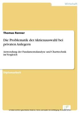 Renner | Die Problematik der Aktienauswahl bei privaten Anlegern | E-Book | sack.de