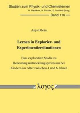 Dhein | Lernen in Explorier- und Experimentiersituationen | Buch | 978-3-8325-2859-1 | sack.de