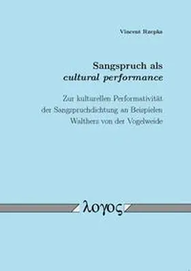 Rzepka |  Sangspruch als cultural performance | Buch |  Sack Fachmedien