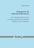 Rzepka |  Sangspruch als cultural performance | Buch |  Sack Fachmedien