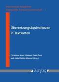 Nord / Öncü / Massud |  Übersetzungsäquivalenzen in Textsorten | Buch |  Sack Fachmedien