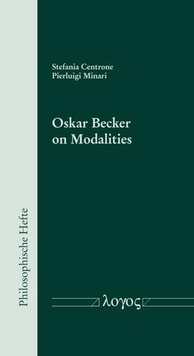 Minari / Centrone | Oskar Becker on Modalities | Buch | 978-3-8325-5031-8 | sack.de