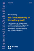  Wissenszurechnung im Verwaltungsrecht | Buch |  Sack Fachmedien