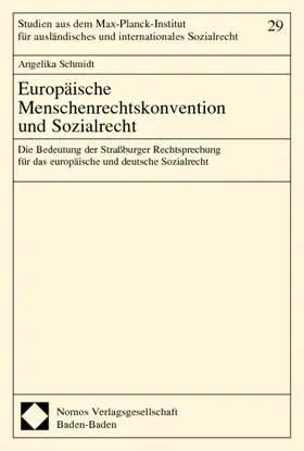 Europäische Menschenrechtskonvention und Sozialrecht | Buch | 978-3-8329-0100-4 | www.sack.de