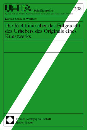 Schmidt-Werthern | Schmidt-W.: Richtlinie/Folgerrecht | Buch | 978-3-8329-0203-2 | sack.de